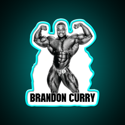Brandon Curry Bodybuilder Gym Fitness Led Neon Sign Rgb Color - Size and dimension reference