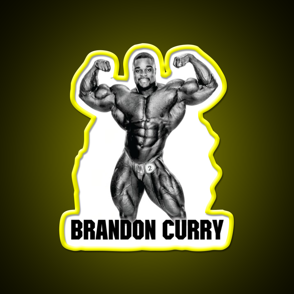 Brandon Curry Bodybuilder Gym Fitness Led Neon Sign Rgb Color - LED neon sign view 7