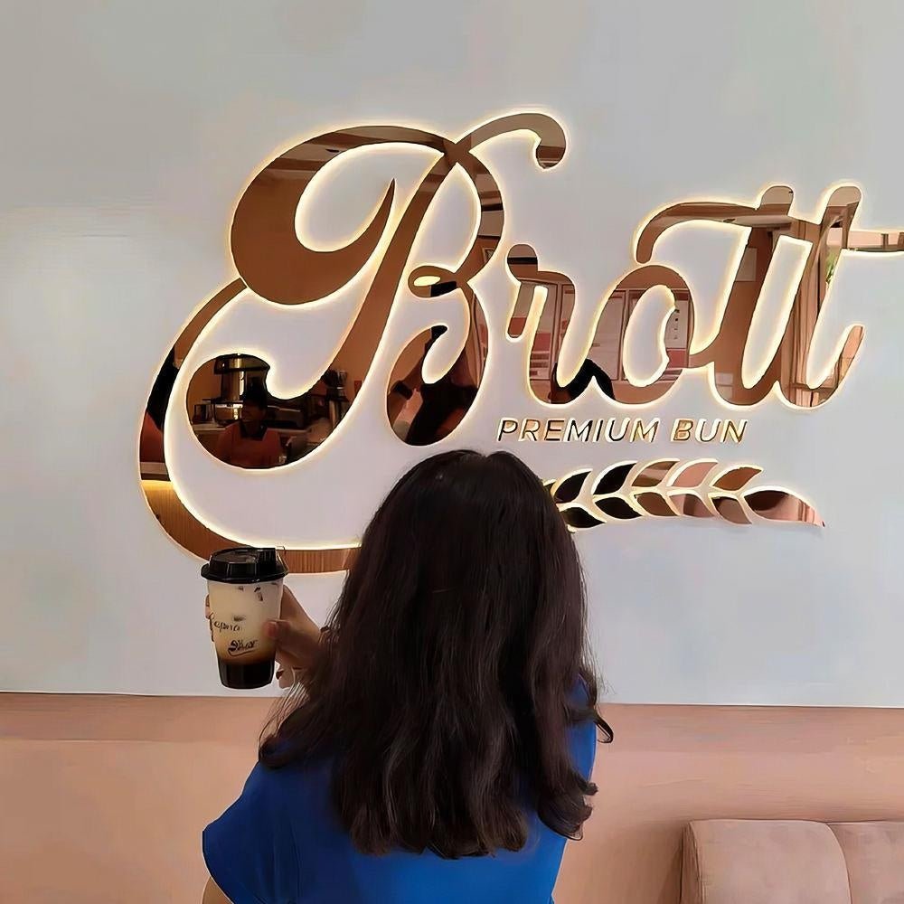 Brat Premium Bun 3D Backlit Letters Business Metal Led Sign - Shineneon