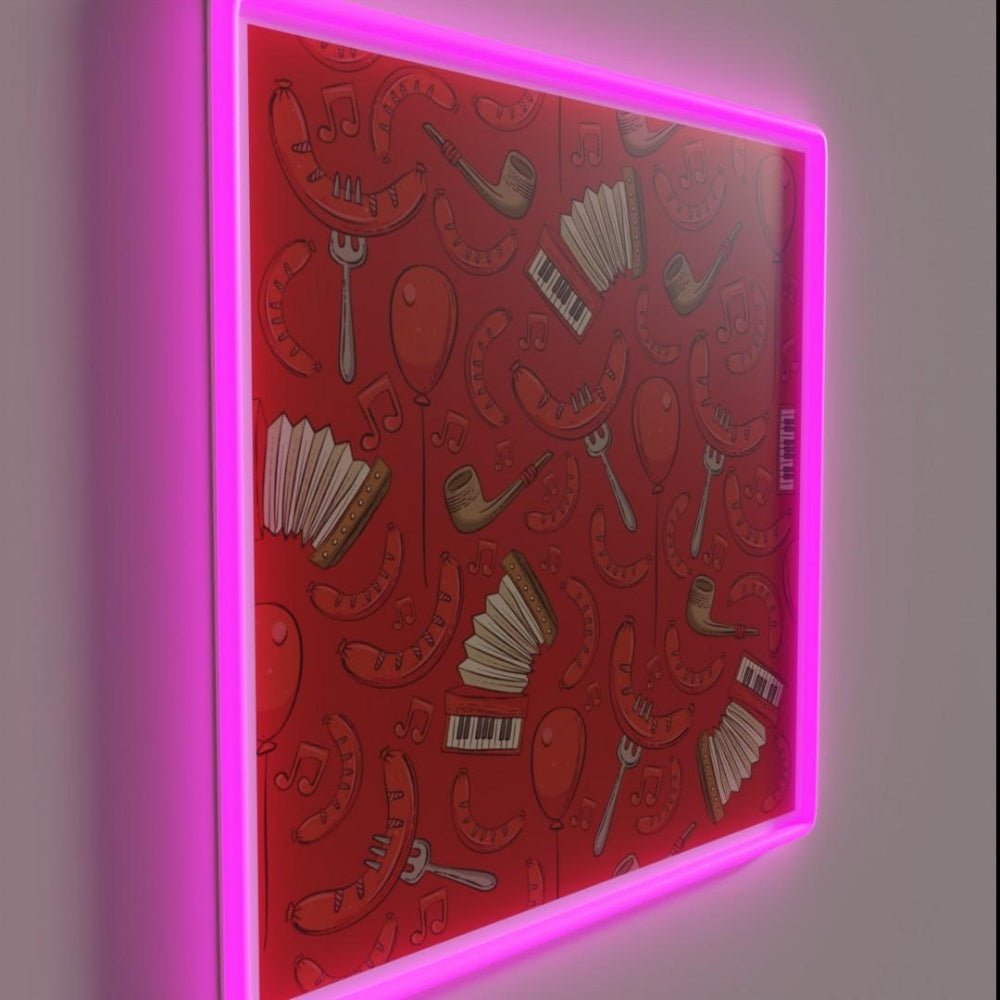 Bratwurst And Music Oktoberfest Cinnamon Rgb Led Neon Sign - Shineneon