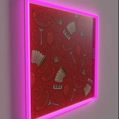 Bratwurst And Music Oktoberfest Cinnamon Rgb Led Neon Sign - Shineneon