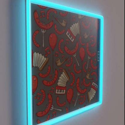 Bratwurst And Music Oktoberfest Dark Chocolate Led Neon Sign - Shineneon