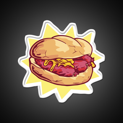 Bratwurst Fast Food Led Neon Sign For Burger Place Rgb Color