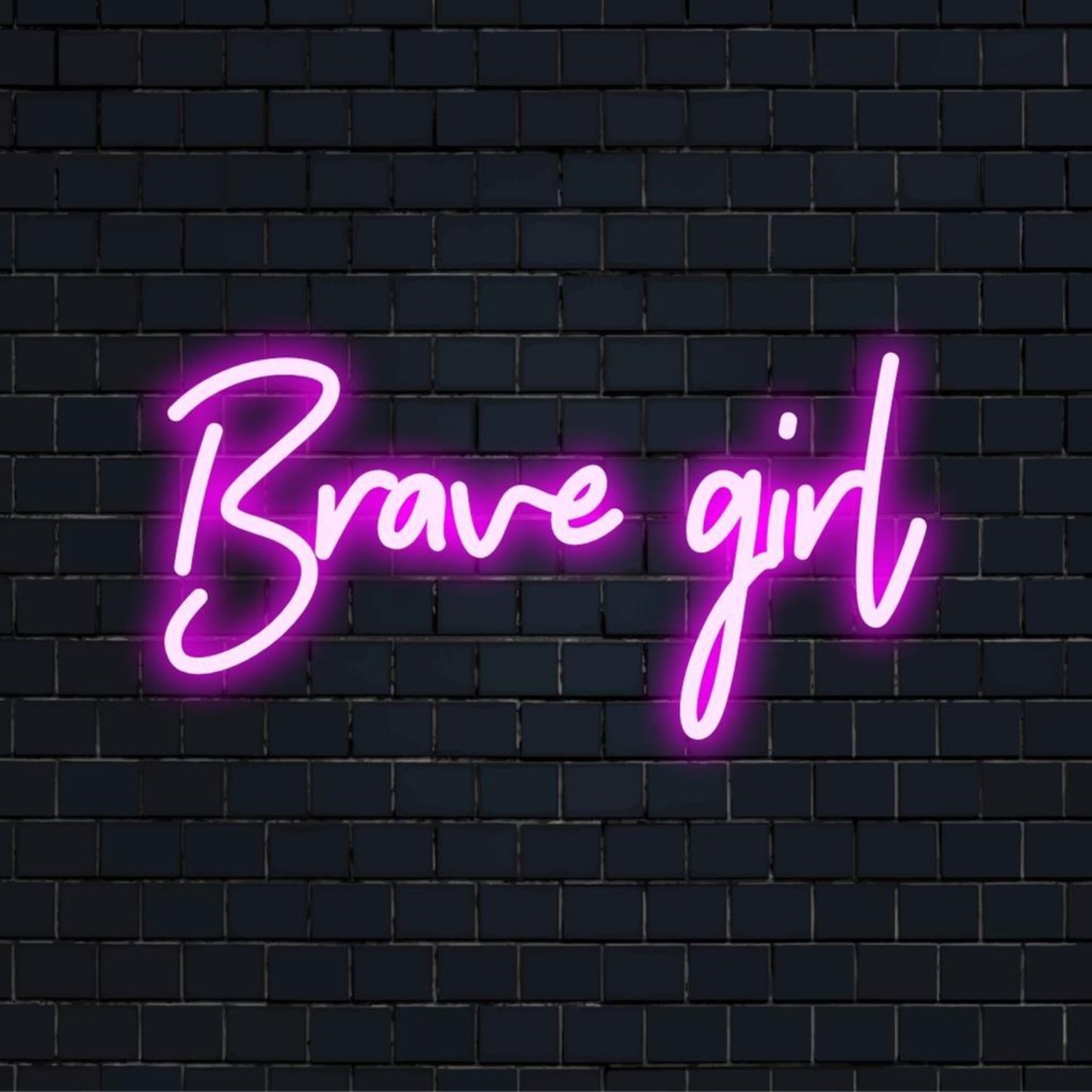 Brave Girl Purple-Pink Led Neon Sign For Bedroom Studio Cafe Wall Art | Shineneon