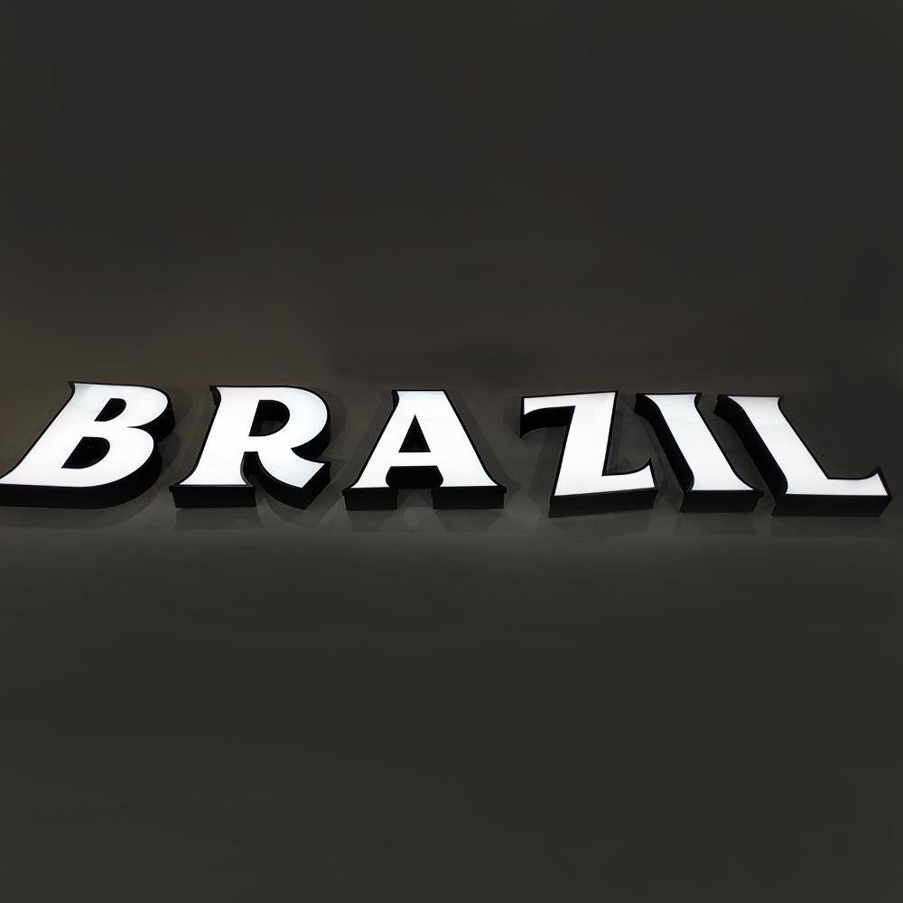 Brazil 3D Frontlit Letters Metal Led Sign
