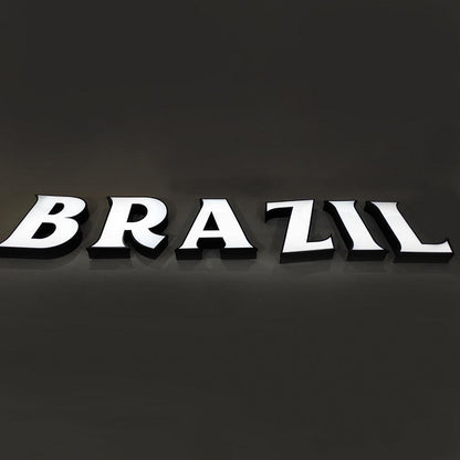 Brazil 3D Frontlit Letters Metal Led Sign