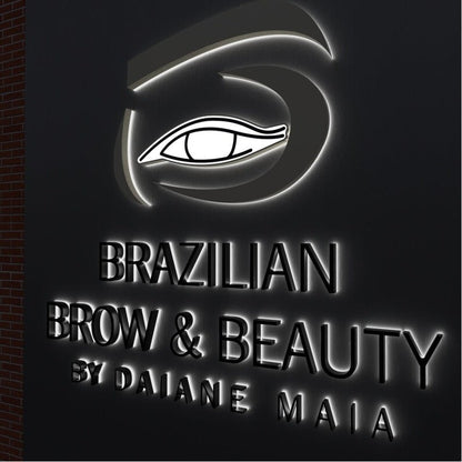 Brazilian Brow Beauty By Daiane Maia 3D Backlit Channel Letters Led Light Sign - Shineneon