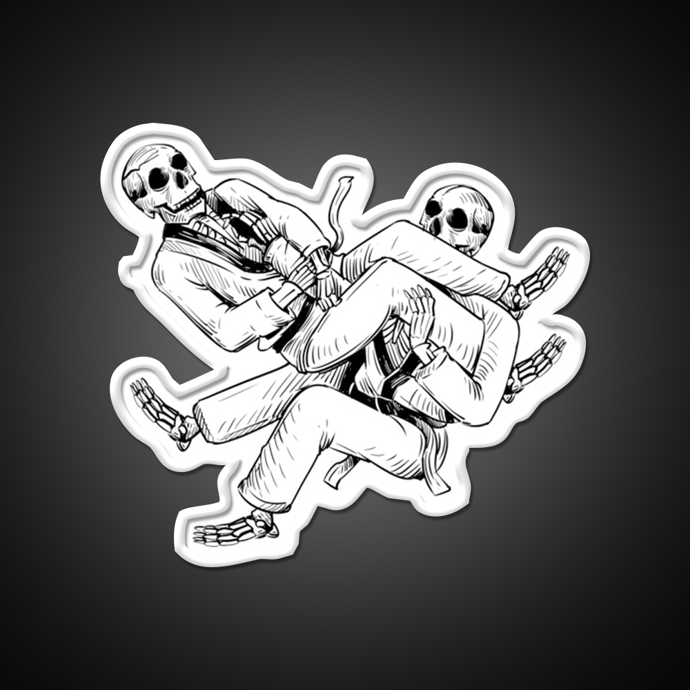 Brazilian Jiu Jitsu Skelett Armhebel Man Cave Bar Led Neon Sign