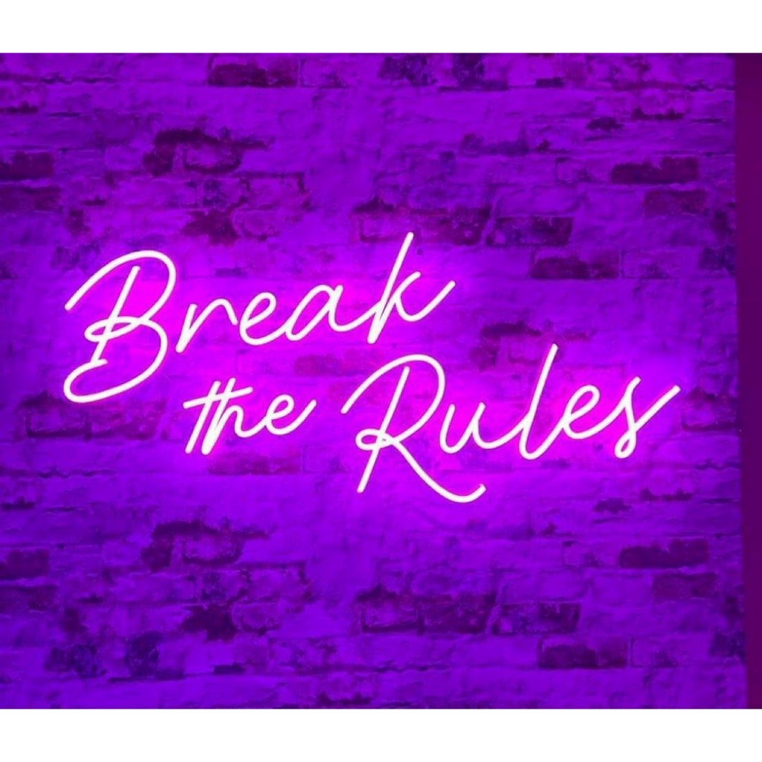 Break The Rules Led Sign Business Neon Sign