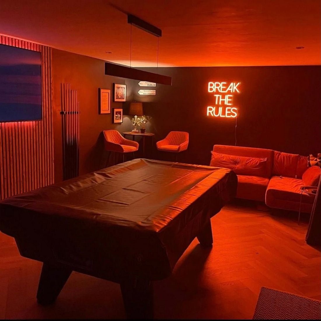 Break The Rules Led Sign Business Neon Signs Wall Art - Shineneon