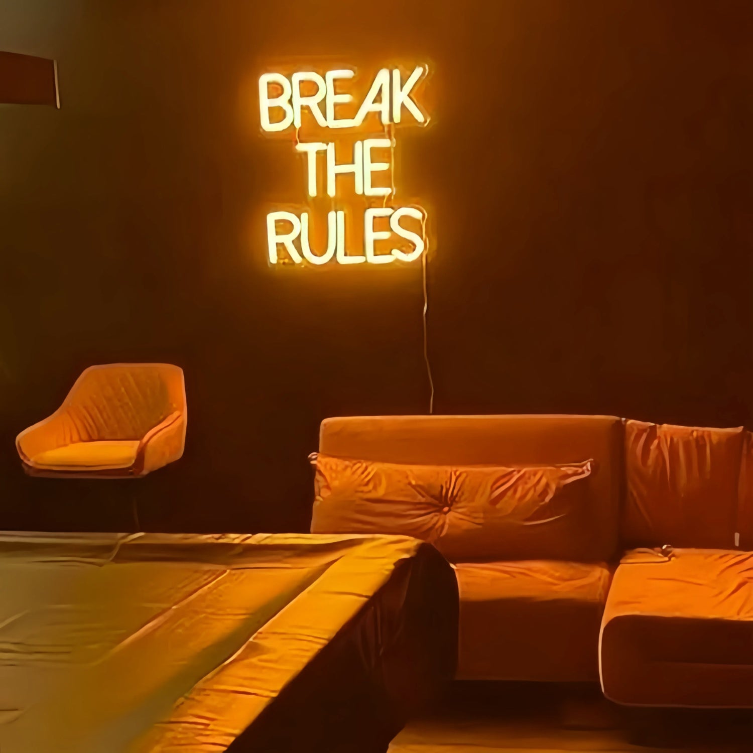 Break The Rules Neon Art Encouraging Rebellion And Individuality | Shineneon