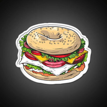 Breakfast Bagel Sandwich Snack Food Led Neon Sign Rgb Color - Shineneon