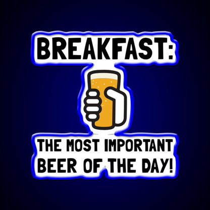 Breakfast Beer Bar Decor Led Neon Sign Rgb Color - Size and dimension reference