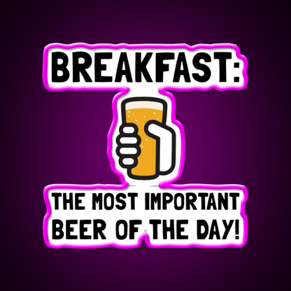 Breakfast Beer Bar Decor Led Neon Sign Rgb Color - LED neon sign close-up detail