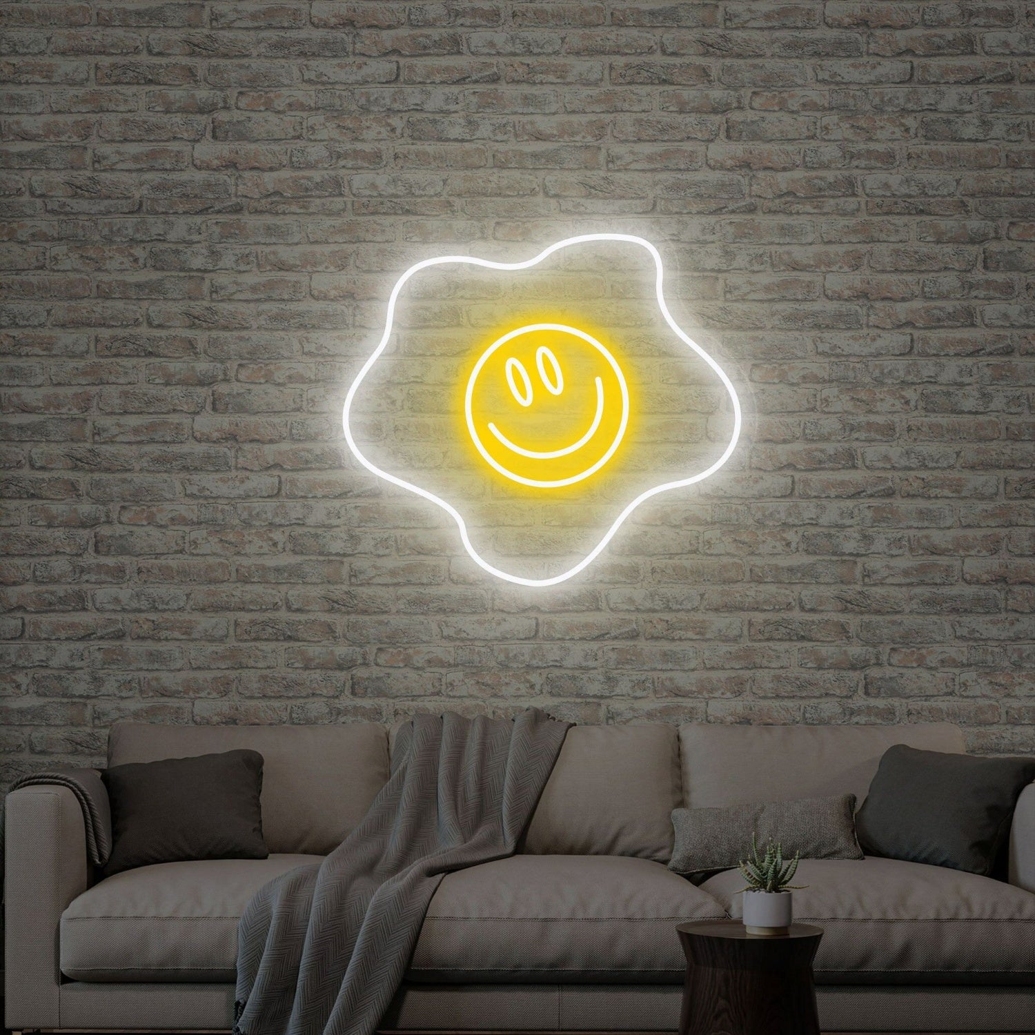 Breakfast Nook With The Fried Egg Neon Sign Smile Cute Wall Led Neon Sign | Shineneon
