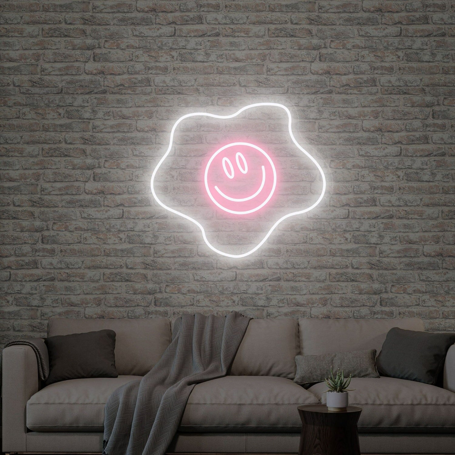 Breakfast Nook With The Fried Egg Neon Sign Smile Cute Wall Led Neon Sign | Shineneon