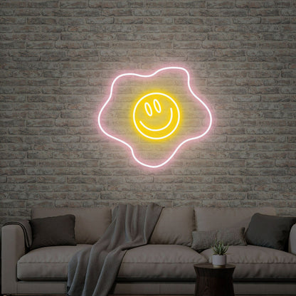 Breakfast Nook With The Fried Egg Neon Sign Smile Cute Wall Led Neon Sign | Shineneon