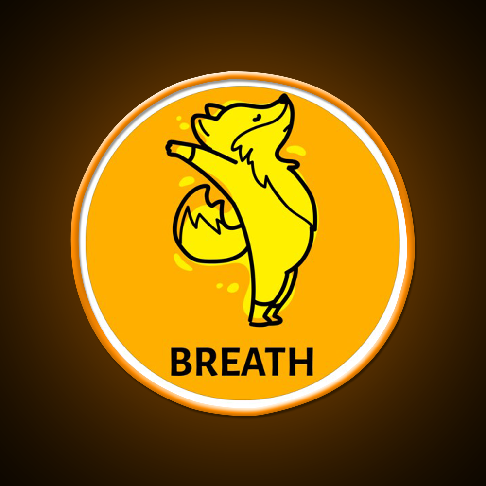 Breath Yoga Led Neon Sign For Wellness Space Rgb Color