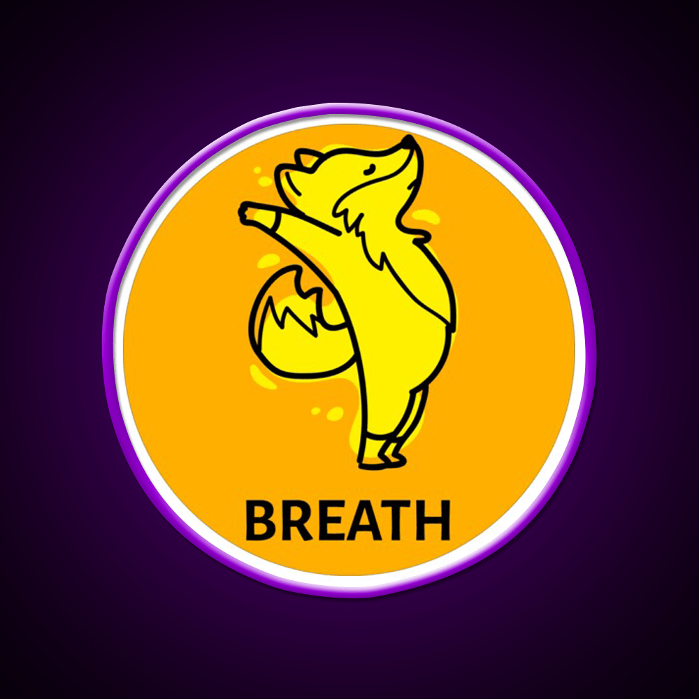 Breath Yoga Led Neon Sign For Wellness Space Rgb Color - Shineneon