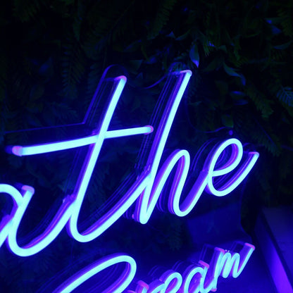 Breathe Dont Scream Blue Neon Sign | Shineneon