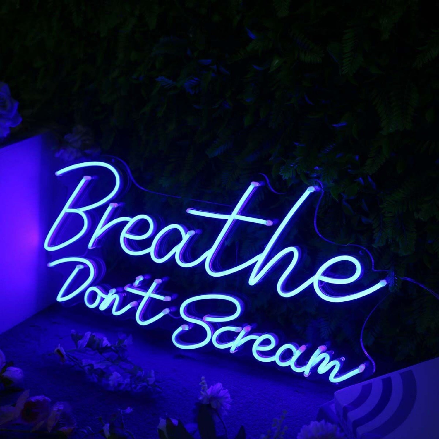 Breathe Dont Scream Blue Neon Sign | Shineneon