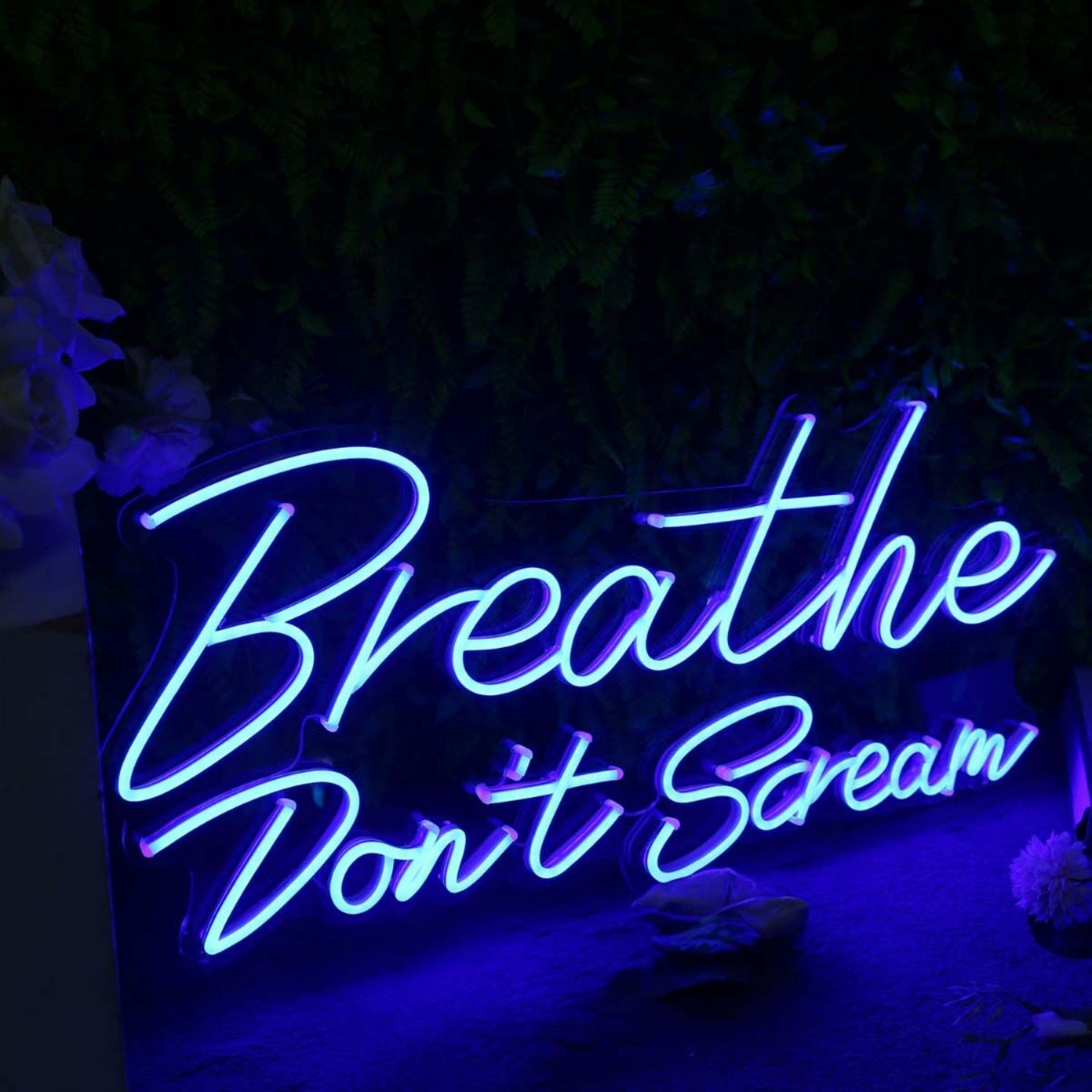 Breathe Dont Scream Blue Neon Sign | Shineneon