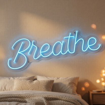 Breathe LED Neon Sign Bedroom Decor - 02 High-Converting Product Image