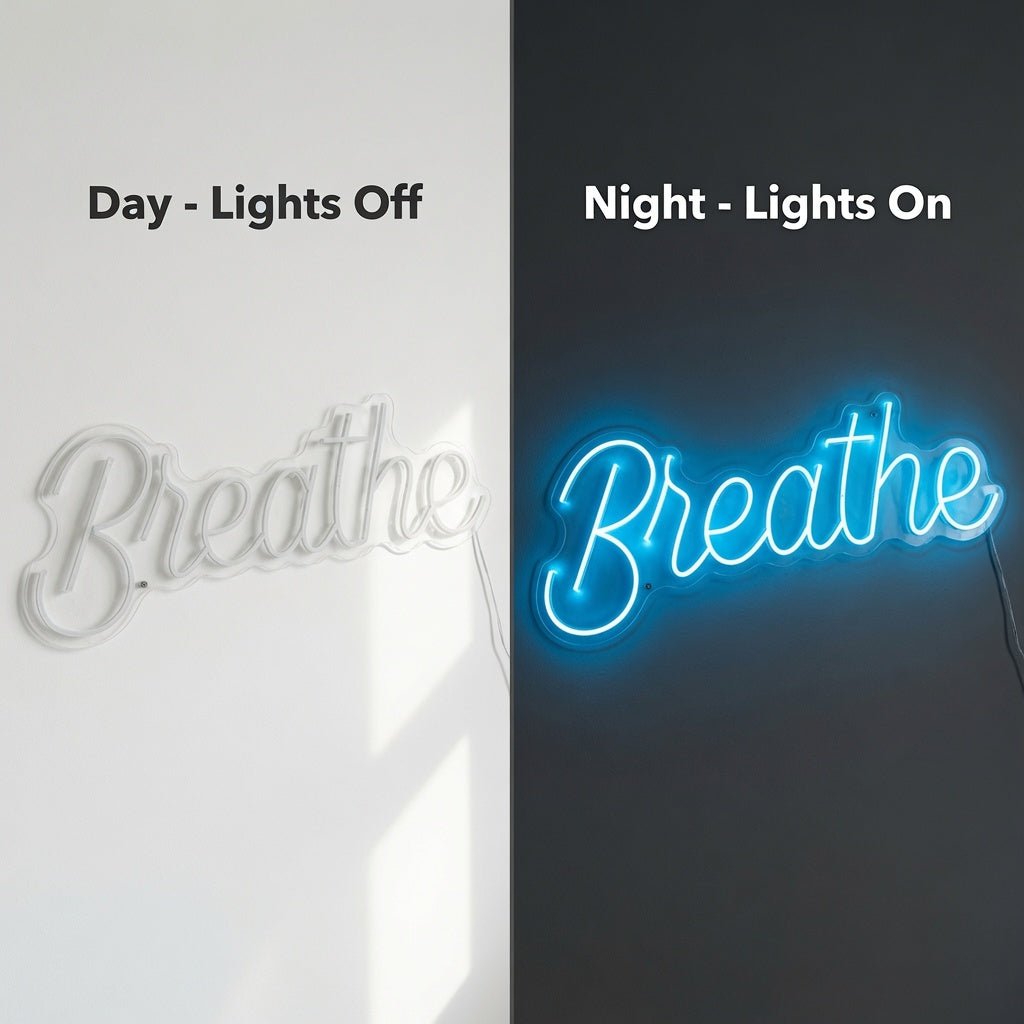Breathe LED Neon Sign Bedroom Decor - Shineneon