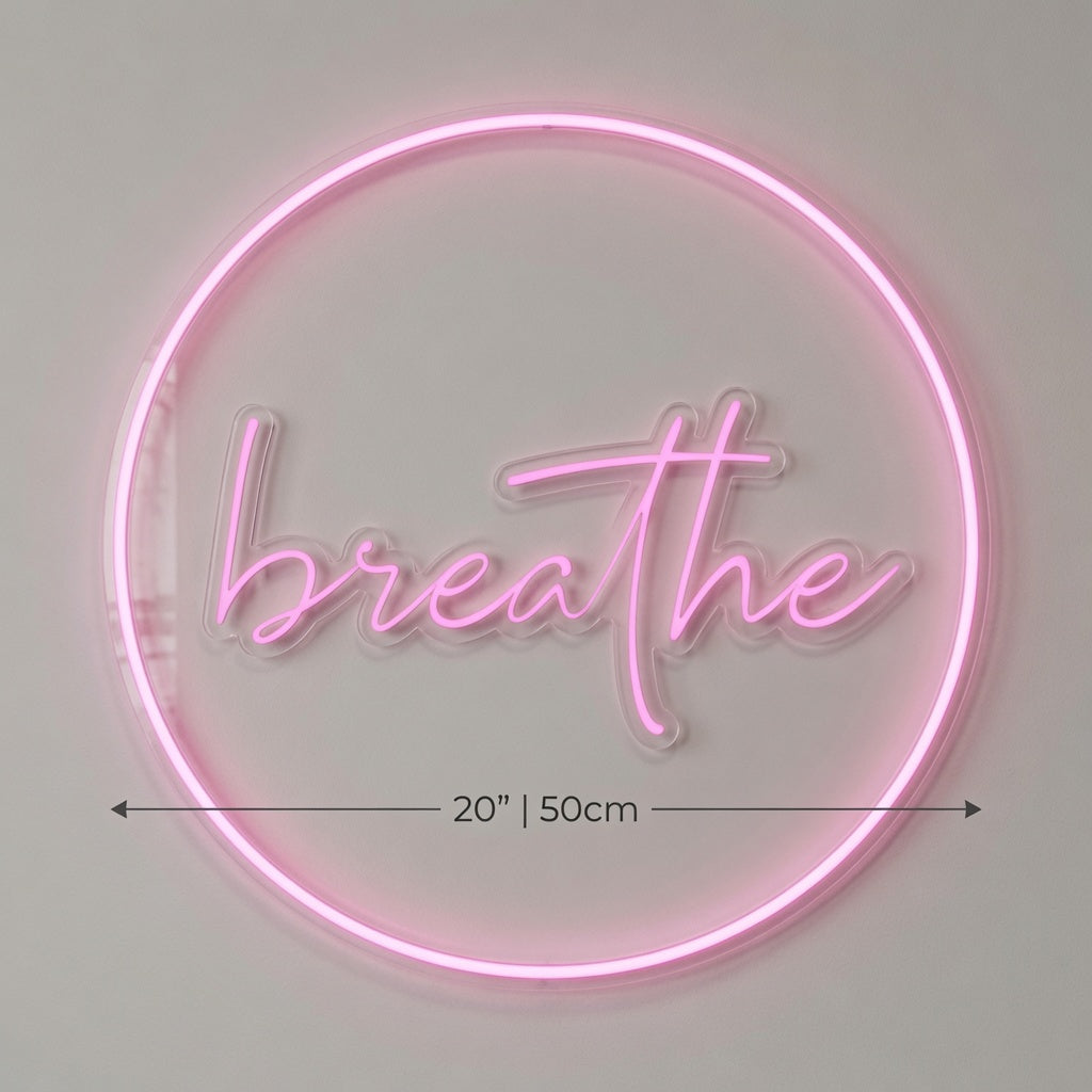 Breathe LED Neon Sign Home Wall Art - 04 Size Image