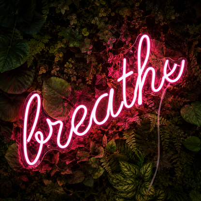 Breathe Wall Decor LED Neon Sign - 02 High-Converting Product Image