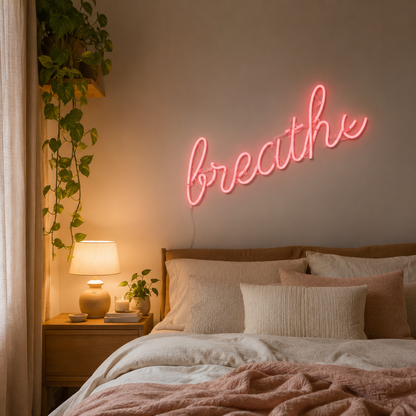 Breathe Wall Decor LED Neon Sign - 03 Real Lifestyle Scene
