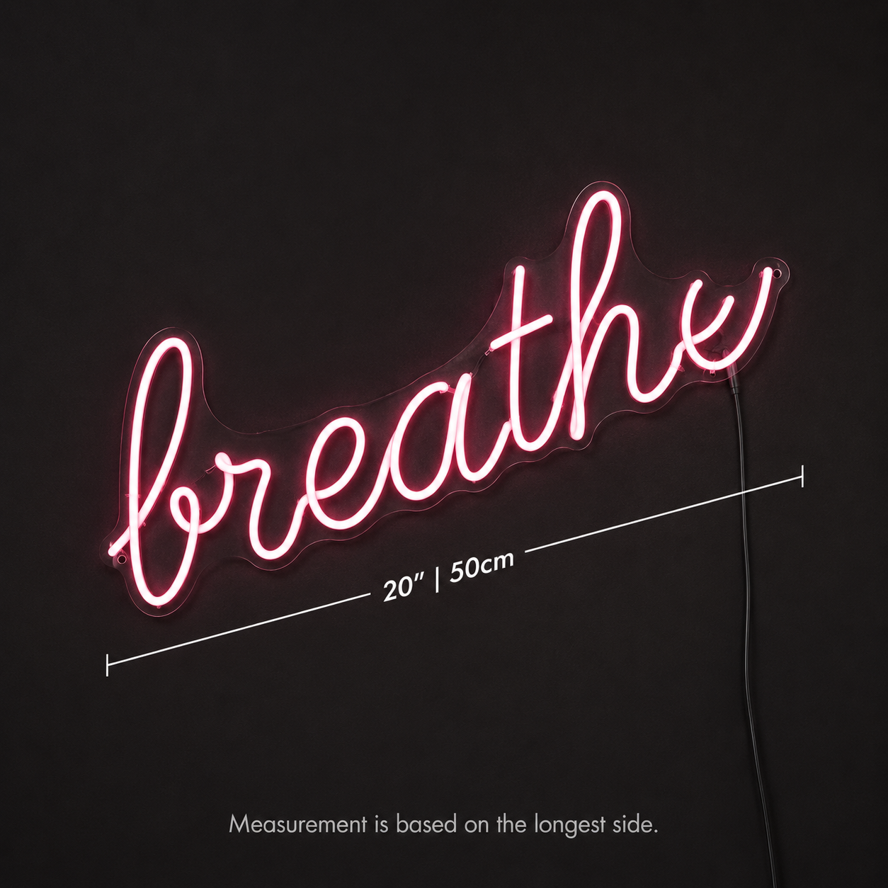 Breathe Wall Decor LED Neon Sign - 04 Size Image