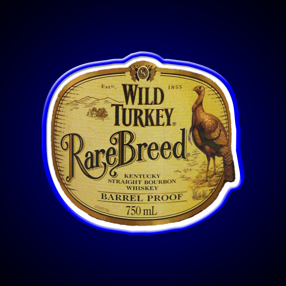 Breed Rare Classic Vintage Wild Turkey Beer Bar Decor Led Neon