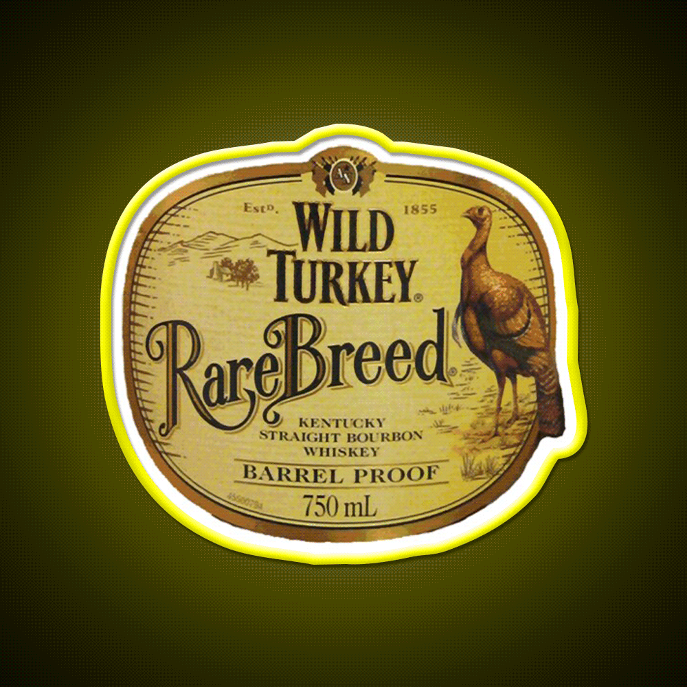 Breed Rare Classic Vintage Wild Turkey Beer Bar Decor Led Neon