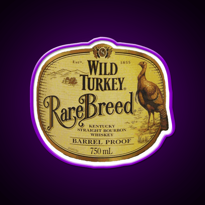 Breed Rare Classic Vintage Wild Turkey Whiskey Drink Bar Led Neon Sign Rgb Color - Shineneon