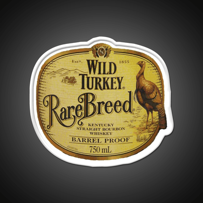 Breed Rare Classic Vintage Wild Turkey Whiskey Drink Bar Led Neon Sign Rgb Color - Shineneon