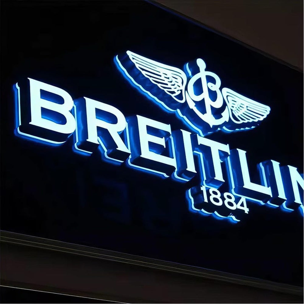 Breitling 1884 3D Frontlit And Backlit Channel Letter Led Light Sign