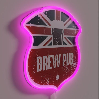 Brew Beer Pub Rgb Led Neon Sign - Shineneon