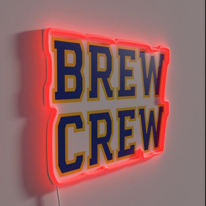 Brew Crew White 3 Rgb Led Neon Sign - Shineneon