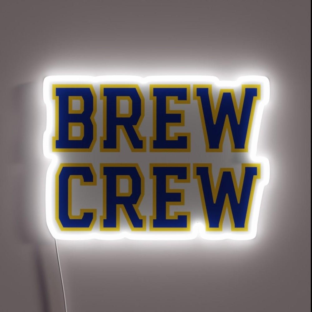 Brew Crew White 3 Rgb Led Neon Sign - Shineneon