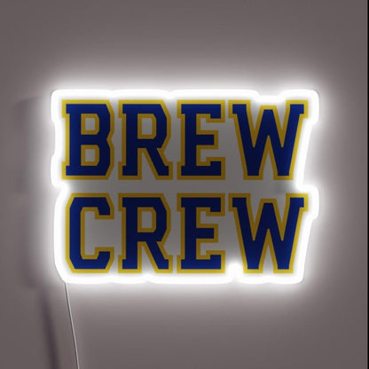 Brew Crew White 3 Rgb Led Neon Sign - Shineneon