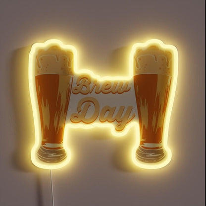 Brew Day Homebrewers And Beer Makers Rgb Led Neon Sign - Shineneon