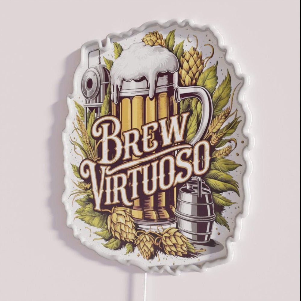 Brew Virtuoso Beer Brewing Rgb Led Neon Sign - Shineneon