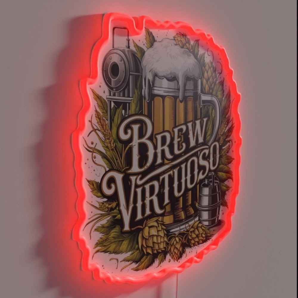 Brew Virtuoso Beer Brewing Rgb Led Neon Sign - Shineneon