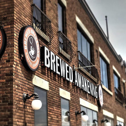 Brewed Awakening 3D Frontlit Letters Metal Led Sign