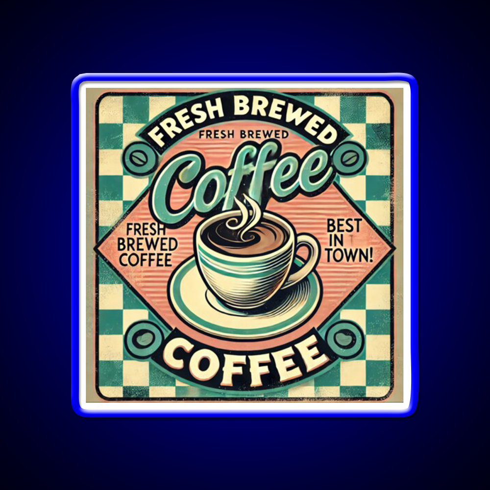 Brewed To Perfection Cafe Led Neon Sign Espresso Bar Art Rgb Color