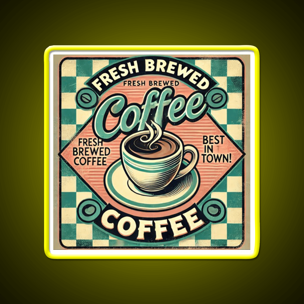 Brewed To Perfection Cafe Led Neon Sign Espresso Bar Art Rgb Color - Shineneon