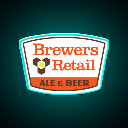 Brewers Retail Beer Bar Decor Led Neon Sign Rgb Color - Size and dimension reference