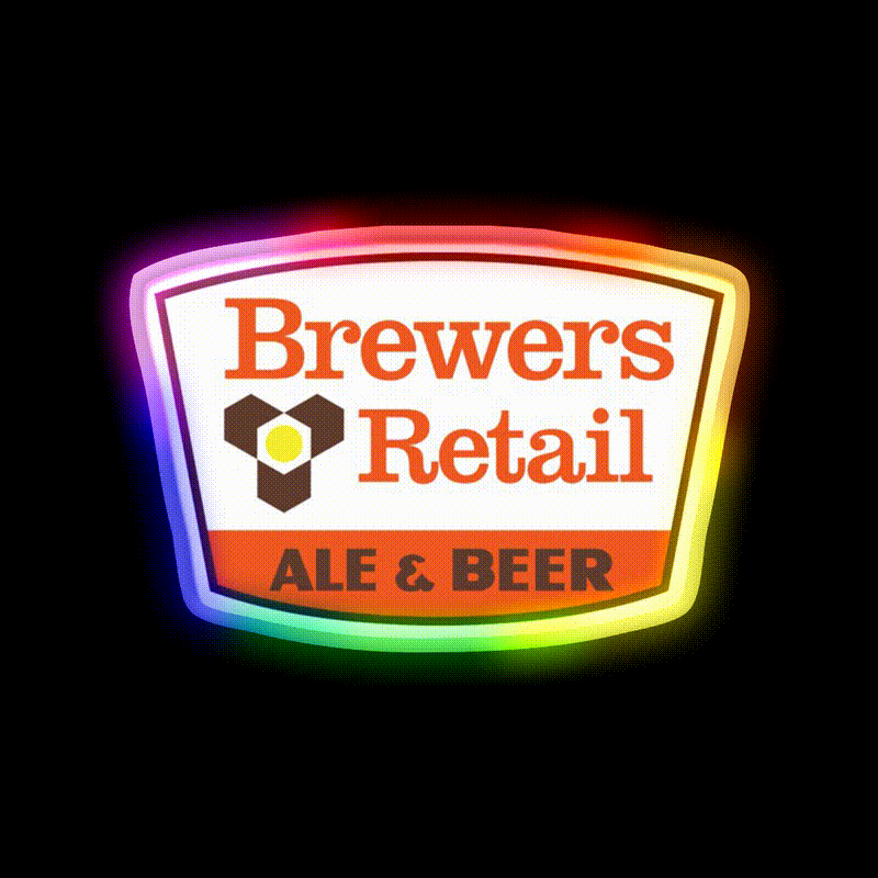 Brewers Retail Beer Bar Decor Led Neon Sign Rgb Color - LED neon sign close-up detail