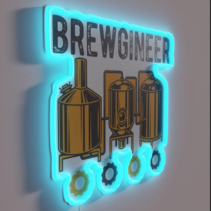 Brewgineer Craft Beer Homebrewer Rgb Led Neon Sign - Shineneon
